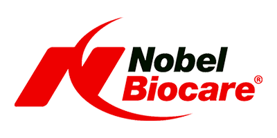 The image shows a logo consisting of a stylized letter 'N' with a red circle around it, followed by the text 'NOBEL BIOCARE,' which suggests that this is related to Nobel Biocare, likely a company name.